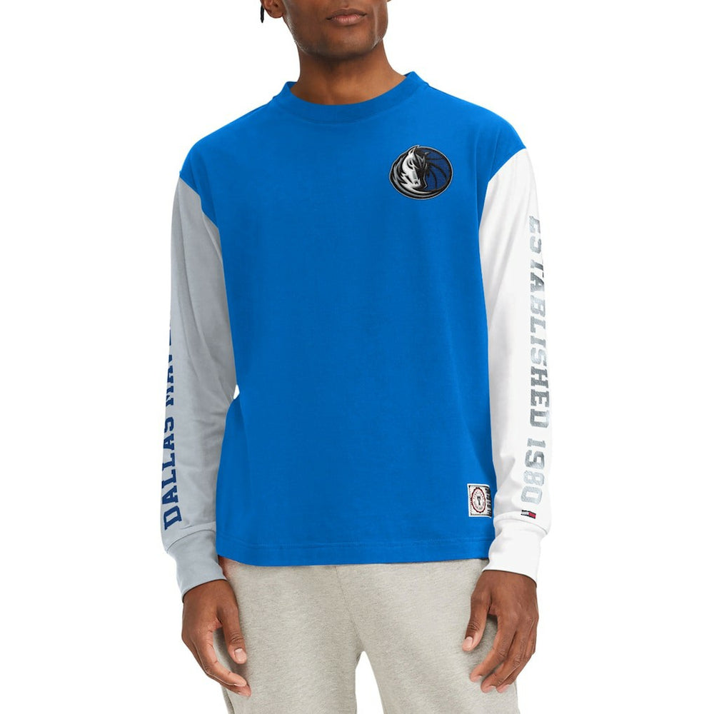 Dallas Mavericks Tommy Jeans Richie Color Block Long Sleeve T-Shirt sale - Royal online