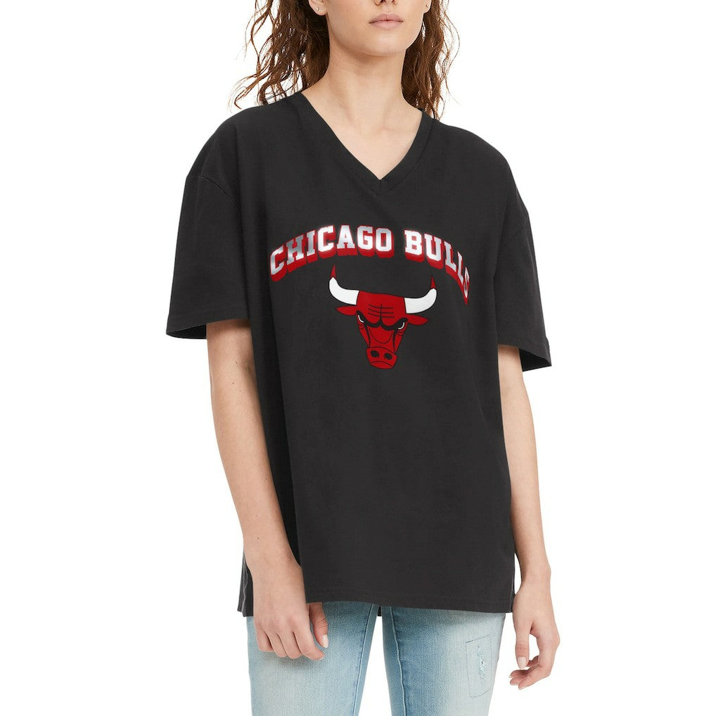 Chicago Bulls Tommy Jeans Women's Ashley V-Neck T-Shirt sale - Black online