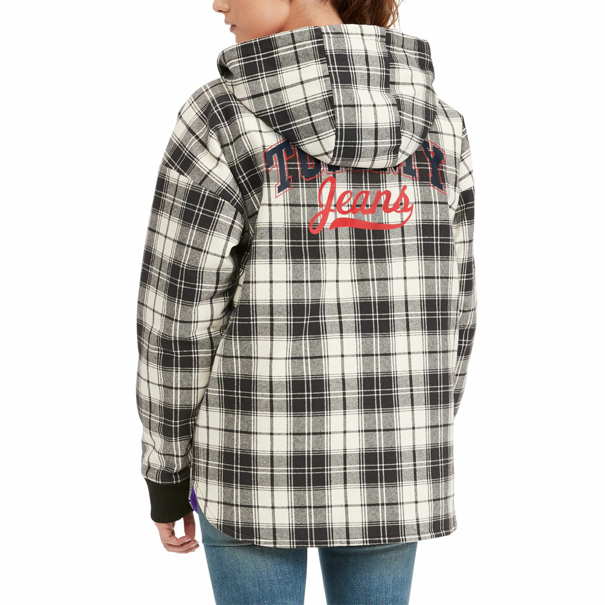 Los Angeles Lakers Tommy Jeans Women's Molly Flannel Full-Zip Hoodie - Black/Cream cheap