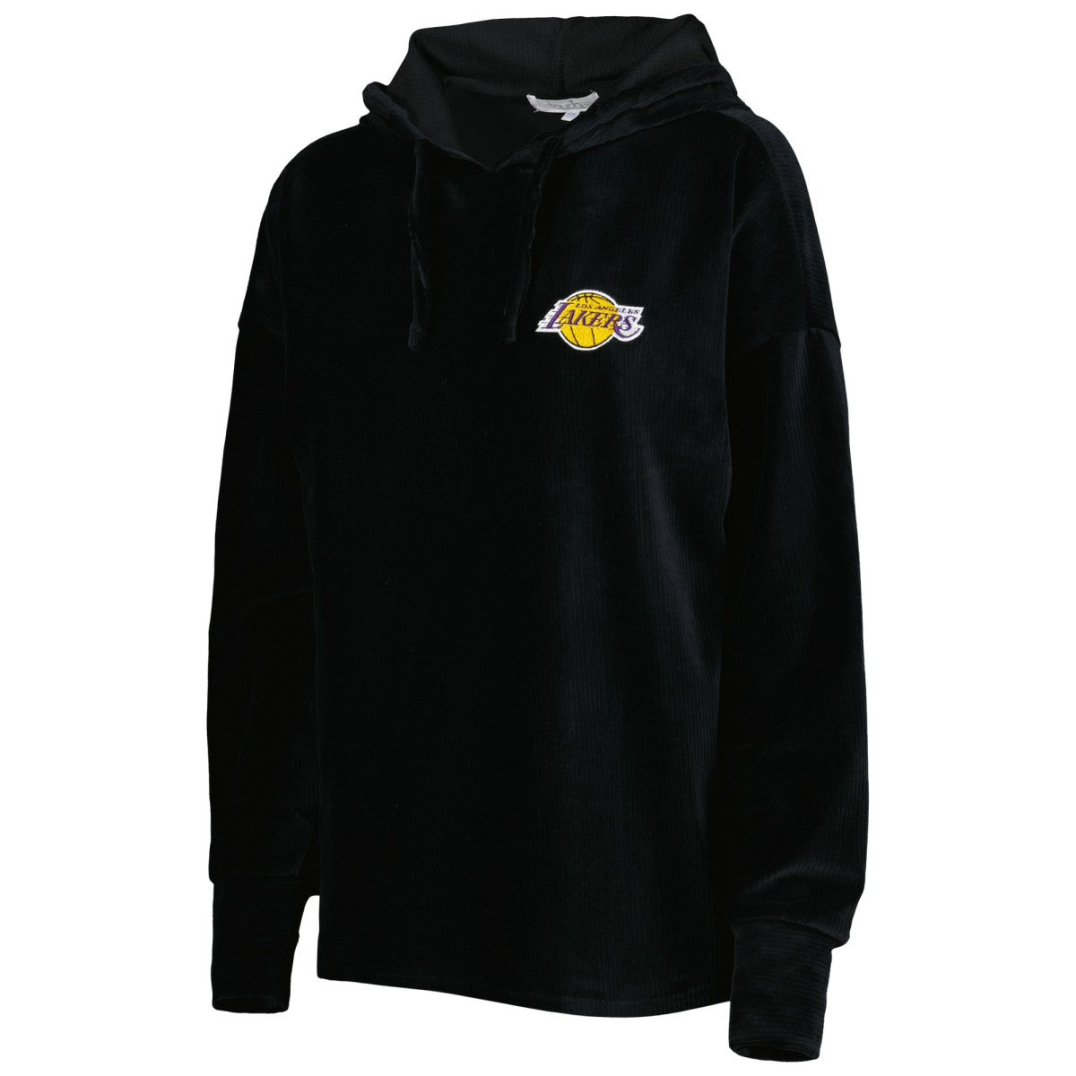 Los Angeles Lakers Touch Women's End Line Velour Pullover Hoodie - Black on sale