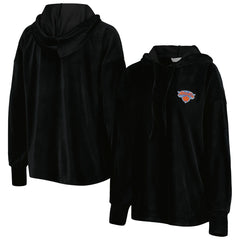 New York Knicks Touch Women's End Line Velour Pullover Hoodie - Black online