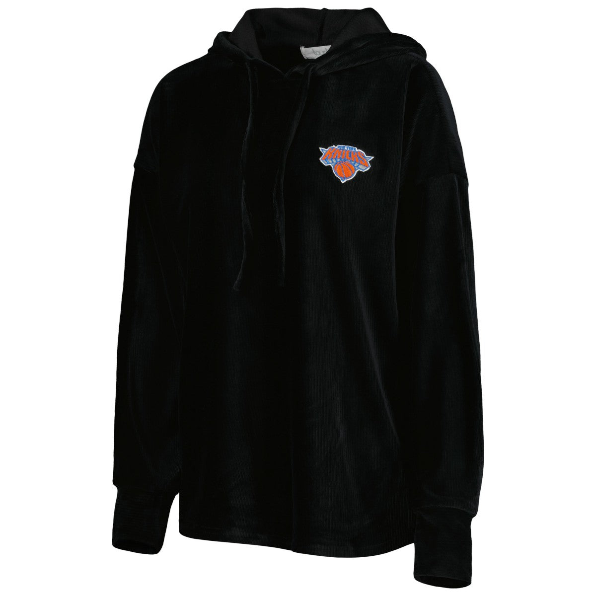 New York Knicks Touch Women's End Line Velour Pullover Hoodie - Black online