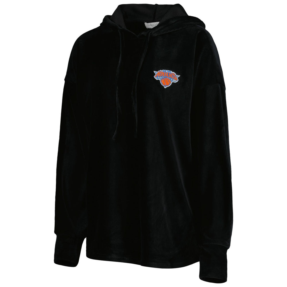 New York Knicks Touch Women's End Line Velour Pullover Hoodie - Black online