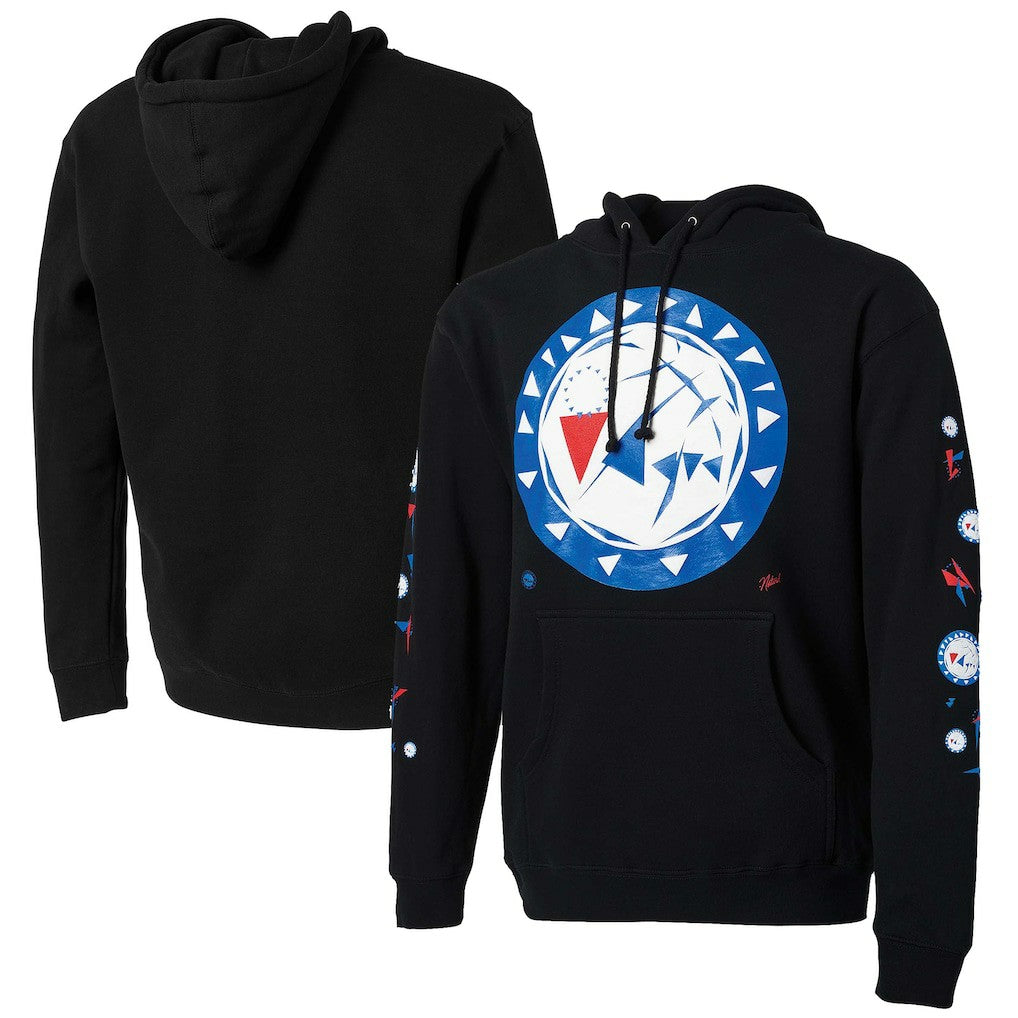 Philadelphia 76ers NBA x Naturel No Caller ID Pullover Hoodie - Black on sale