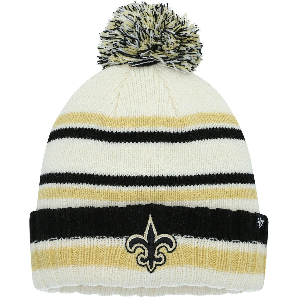 New Orleans Saints '47 Youth Driftway Cuffed Knit with Pom - Cream outlet