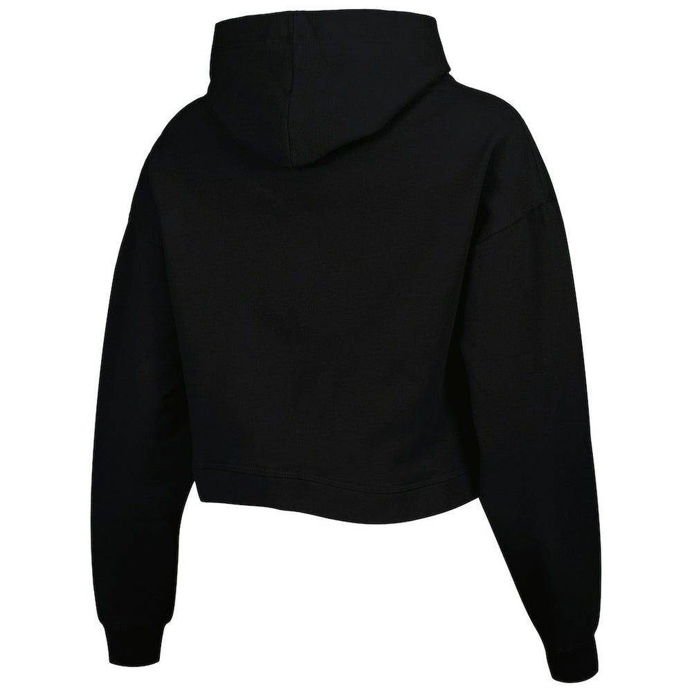Philadelphia 76ers Lusso Women's Layla World Tour Cropped Pullover Hoodie - Black sale