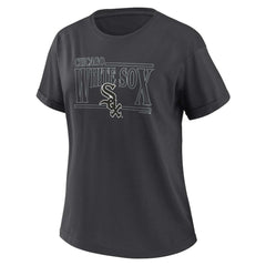 Chicago White Sox WEAR by Erin Andrews Women's Oversized Boyfriend T-Shirt - Charcoal