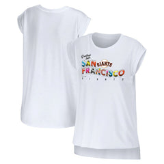 San Francisco Giants WEAR by Erin Andrews Women's Greetings From T-Shirt - White
