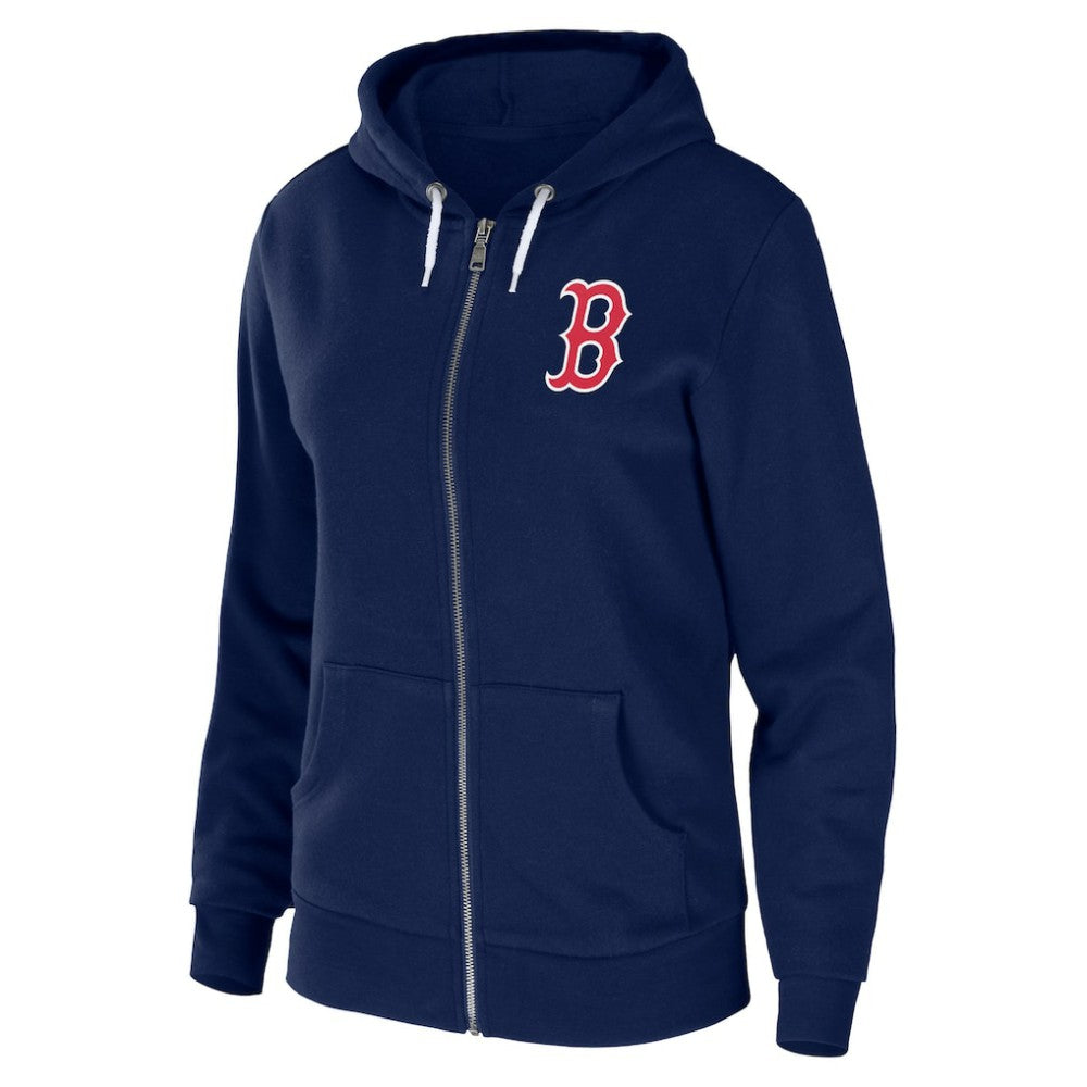 Boston Red Sox WEAR by Erin Andrews Women's Sponge Fleece Full-Zip Hoodie - Navy