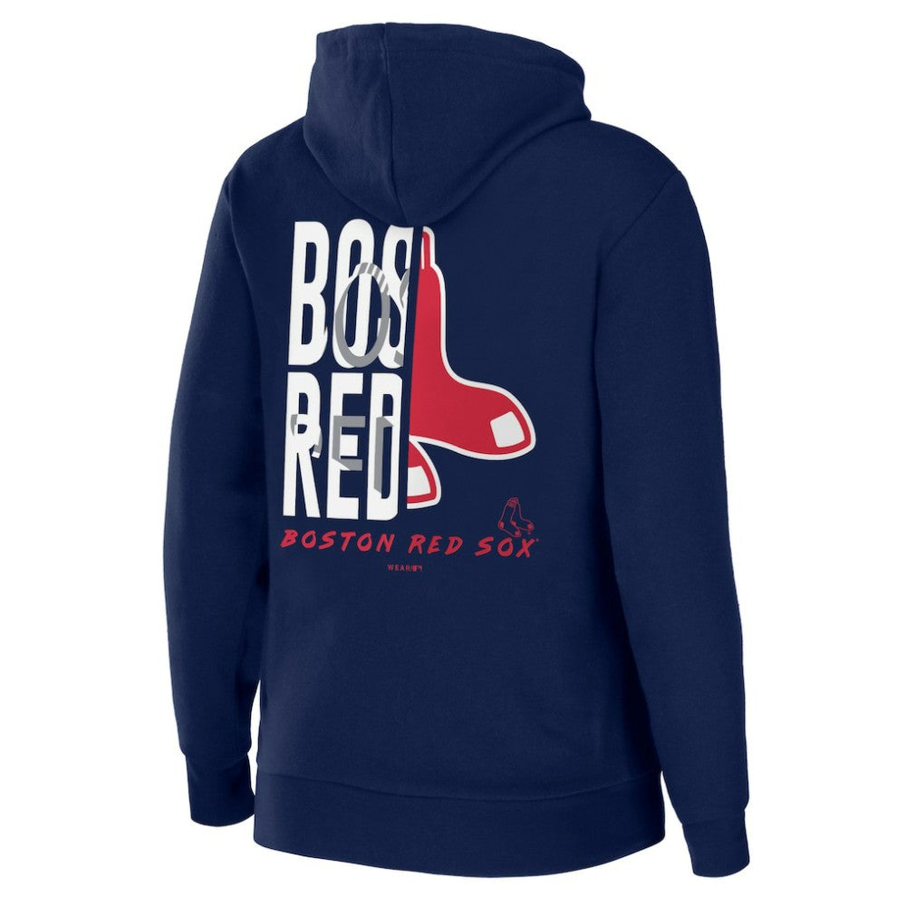 Boston Red Sox WEAR by Erin Andrews Women's Sponge Fleece Full-Zip Hoodie - Navy