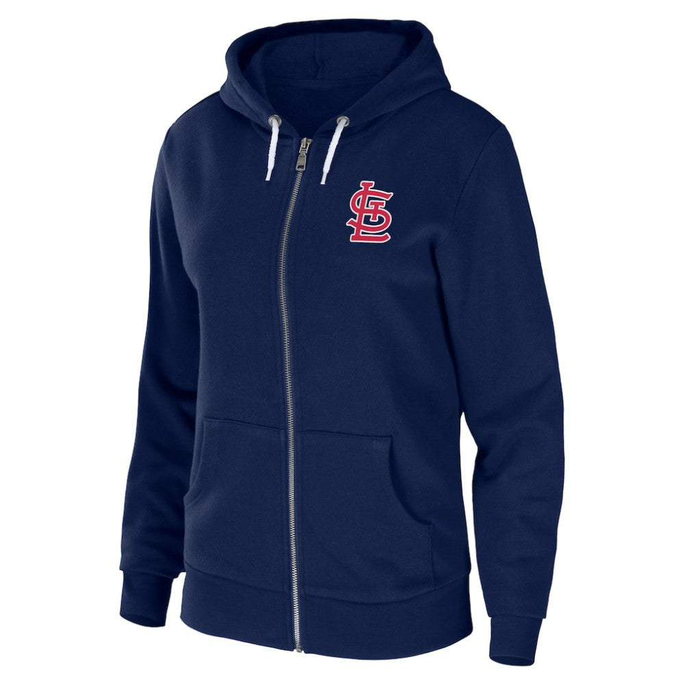 St. Louis Cardinals WEAR by Erin Andrews Women's Sponge Fleece Full-Zip Hoodie - Navy