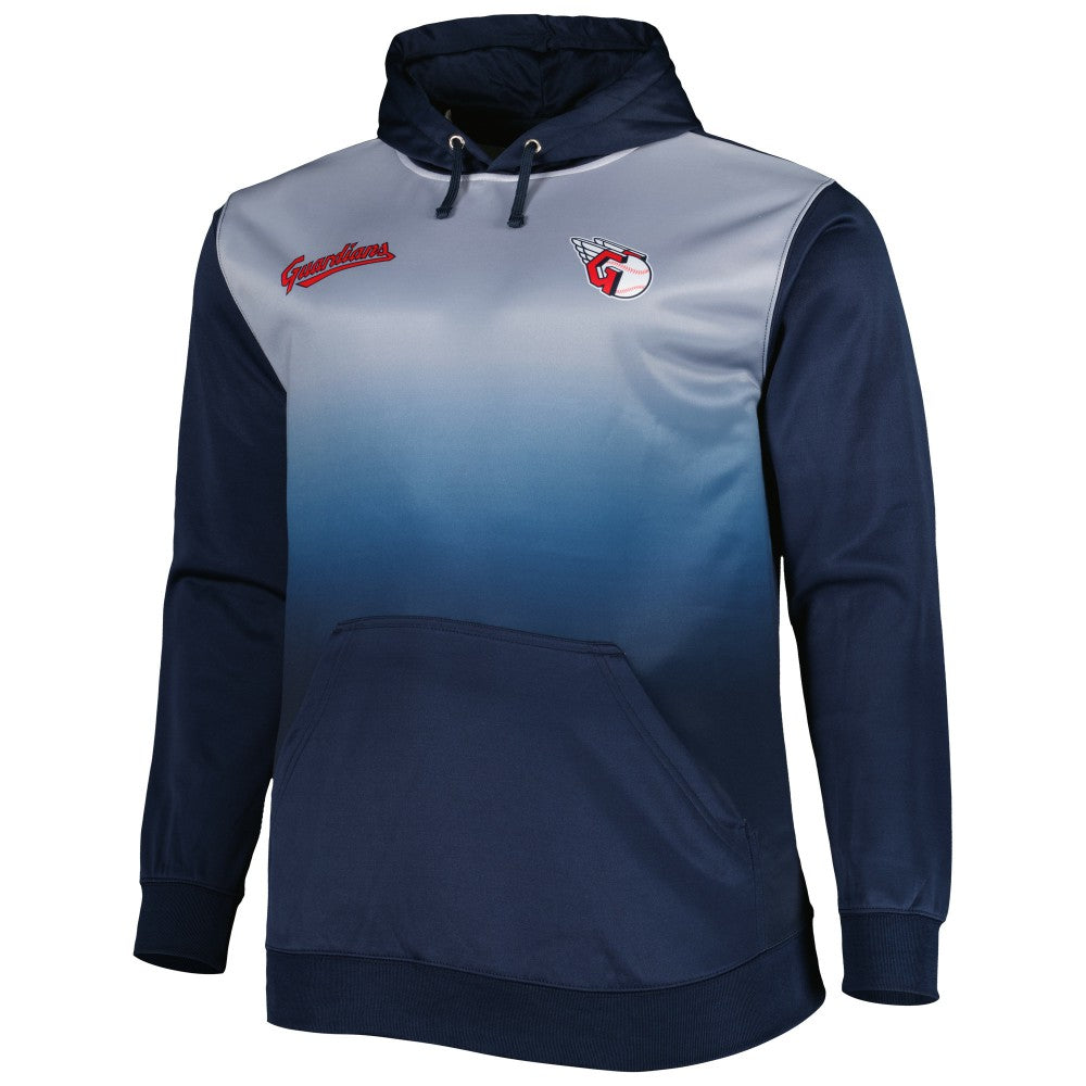 Cleveland Guardians Fade Sublimated Fleece Pullover Hoodie - Navy