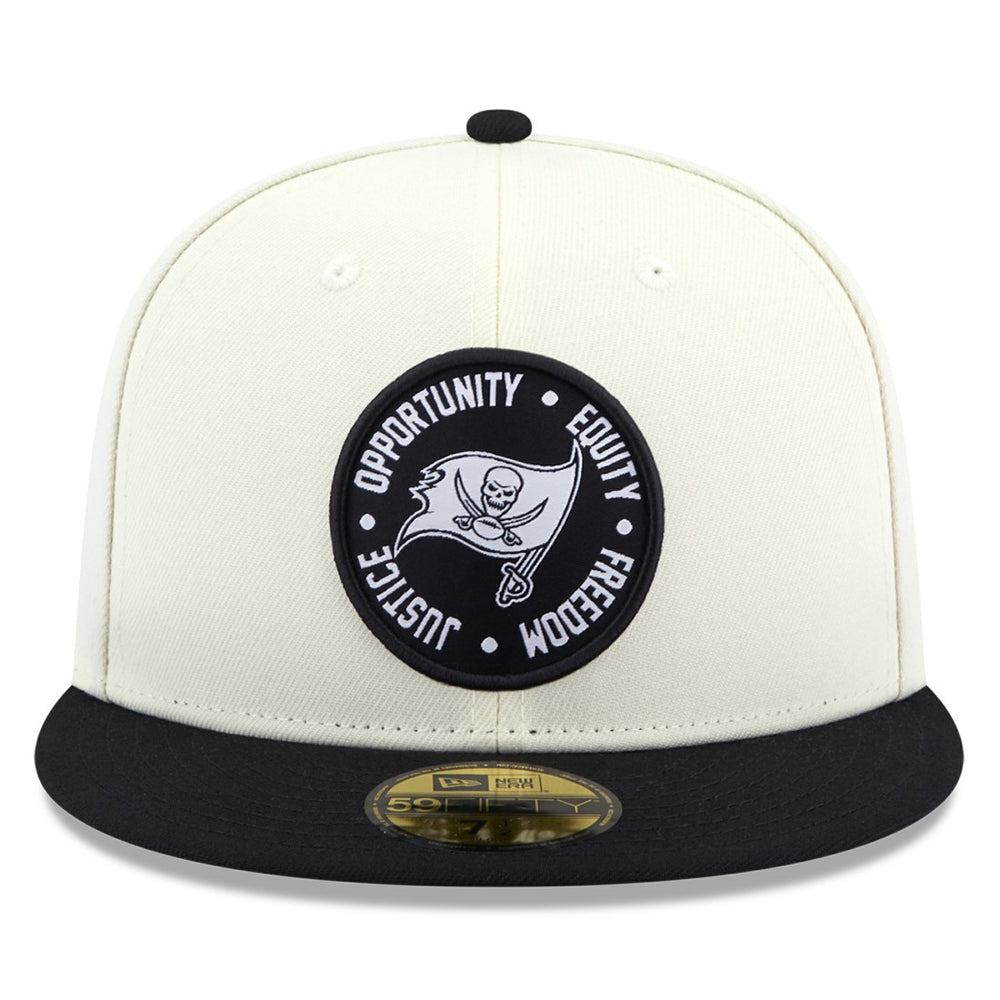 Tampa Bay Buccaneers New Era 2022 Inspire Change 59FIFTY Fitted Hat - Cream/Black sale