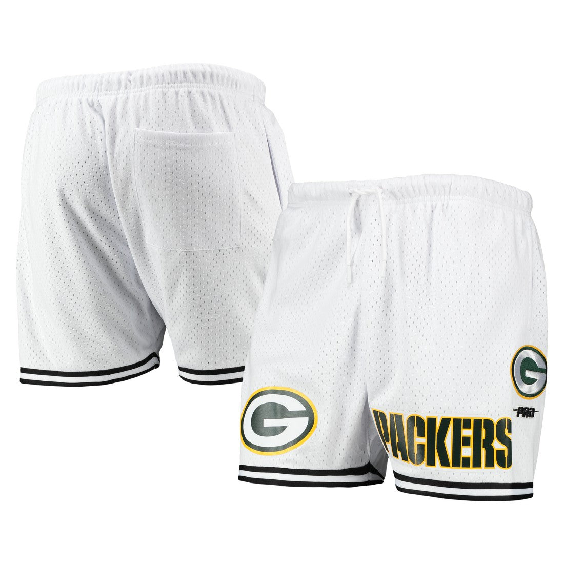 Green Bay Packers Pro Standard Mesh Shorts - White/Black outlet