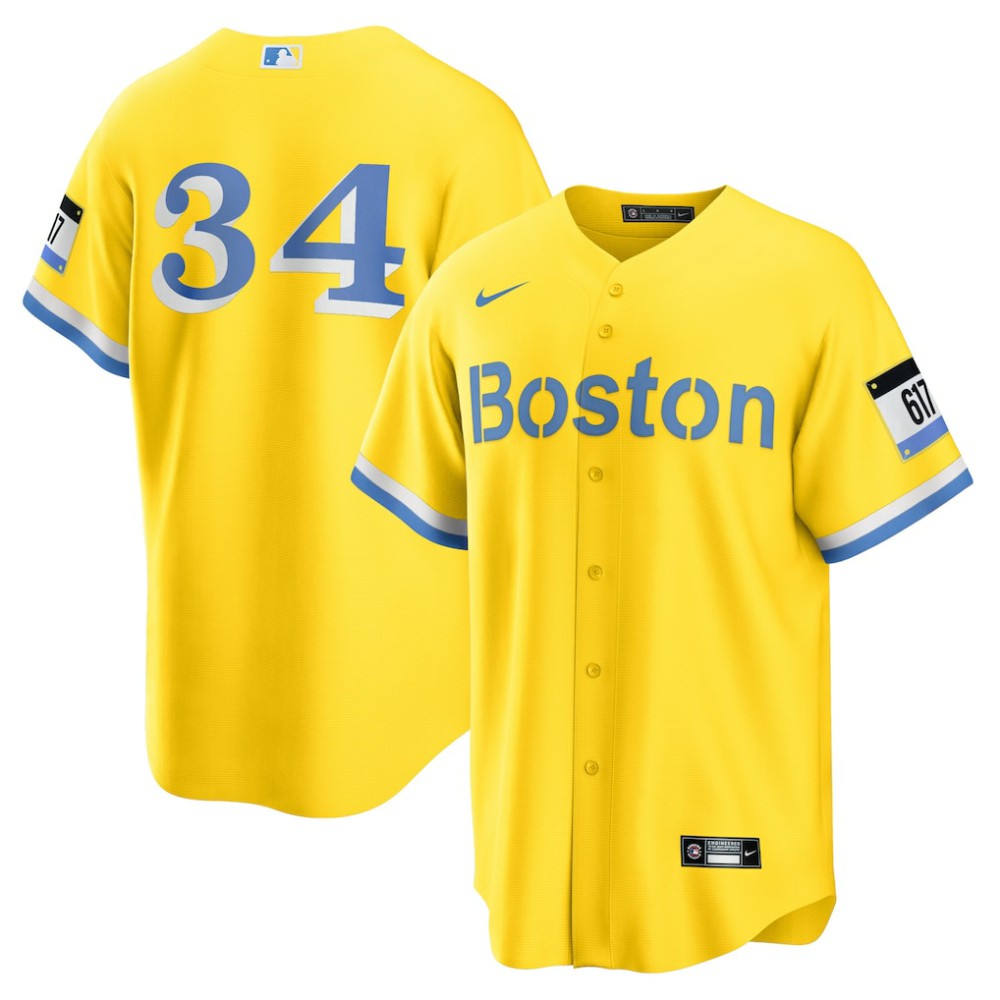David Ortiz Boston Red Sox Retired Player City Connect Replica Jersey - Gold | Nike