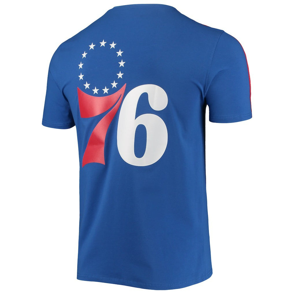 Philadelphia 76ers Pro Standard Men's Mesh Capsule Taping T-Shirt - Royal/Red shop