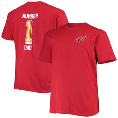Arizona Cardinals Big & Tall #1 Dad 2-Hit T-Shirt - Cardinal for sale