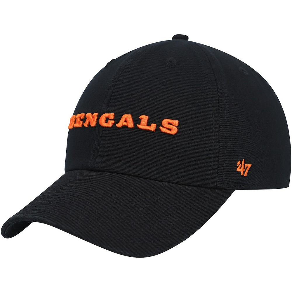 Cincinnati Bengals '47 Clean Up Script Adjustable Hat - Black outlet