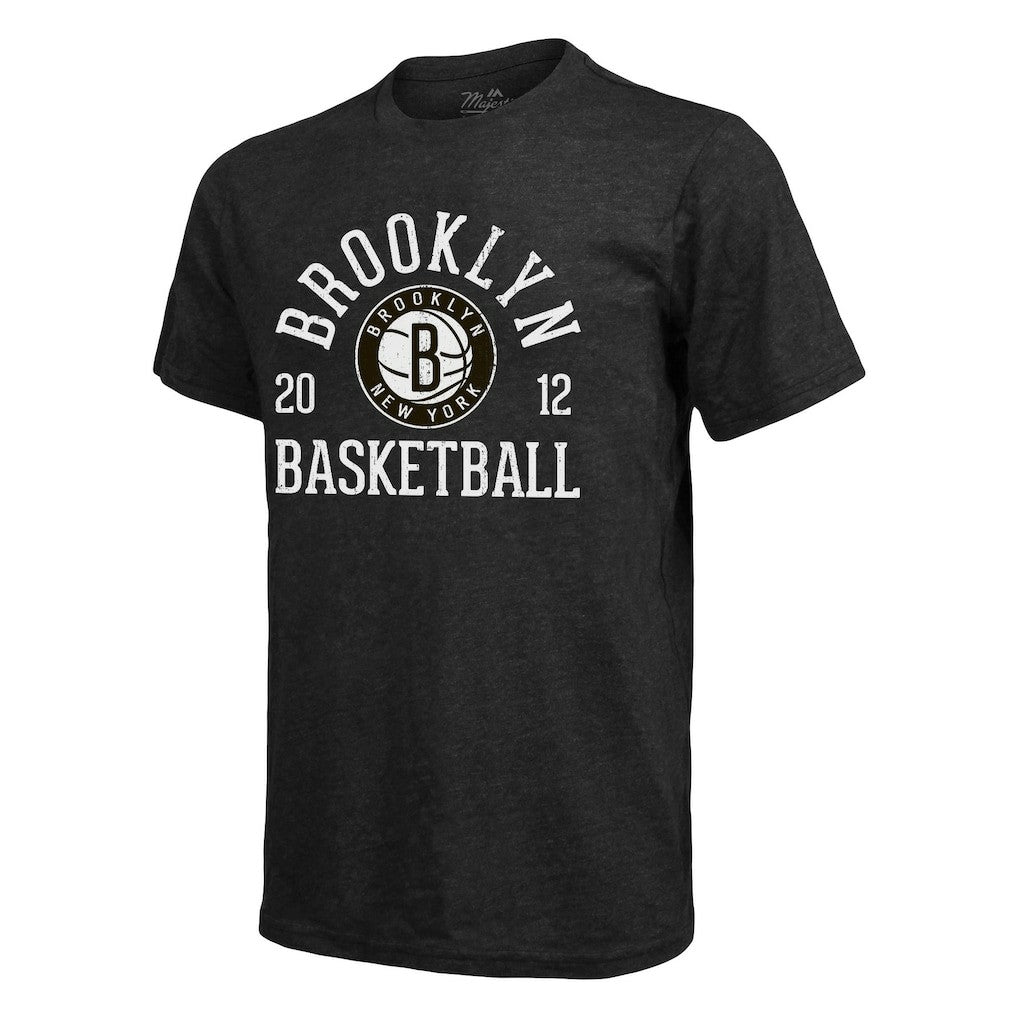Brooklyn Nets Majestic Threads Ball Hog Tri-Blend T-Shirt - Heathered Black cheap