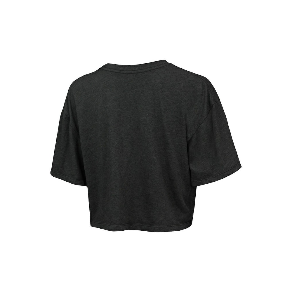 Brooklyn Nets Majestic Threads Women's Bank Shot Cropped T-Shirt - Charcoal cheap