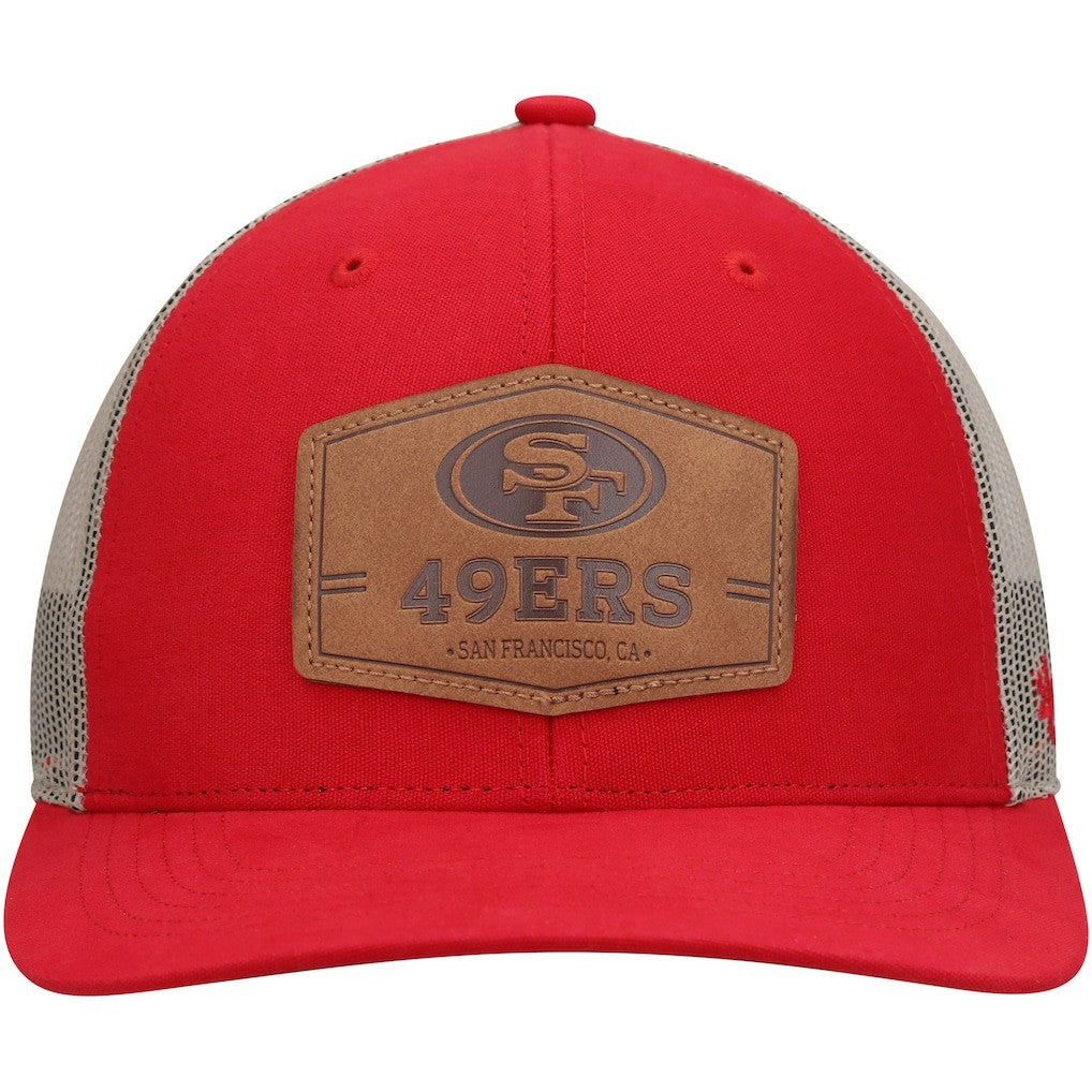 San Francisco 49ers '47 Rawhide Trucker Adjustable Hat - Scarlet/Natural discount
