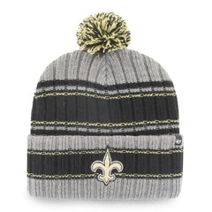 New Orleans Saints '47 Rexford Cuffed Knit Hat with Pom - Graphite/Black cheap