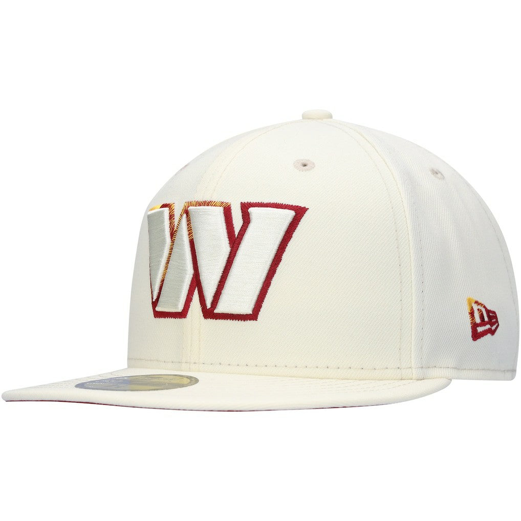 Washington Commanders New Era Chrome Color Dim 59FIFTY Fitted Hat - Cream sale