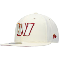 Washington Commanders New Era Chrome Color Dim 59FIFTY Fitted Hat - Cream sale