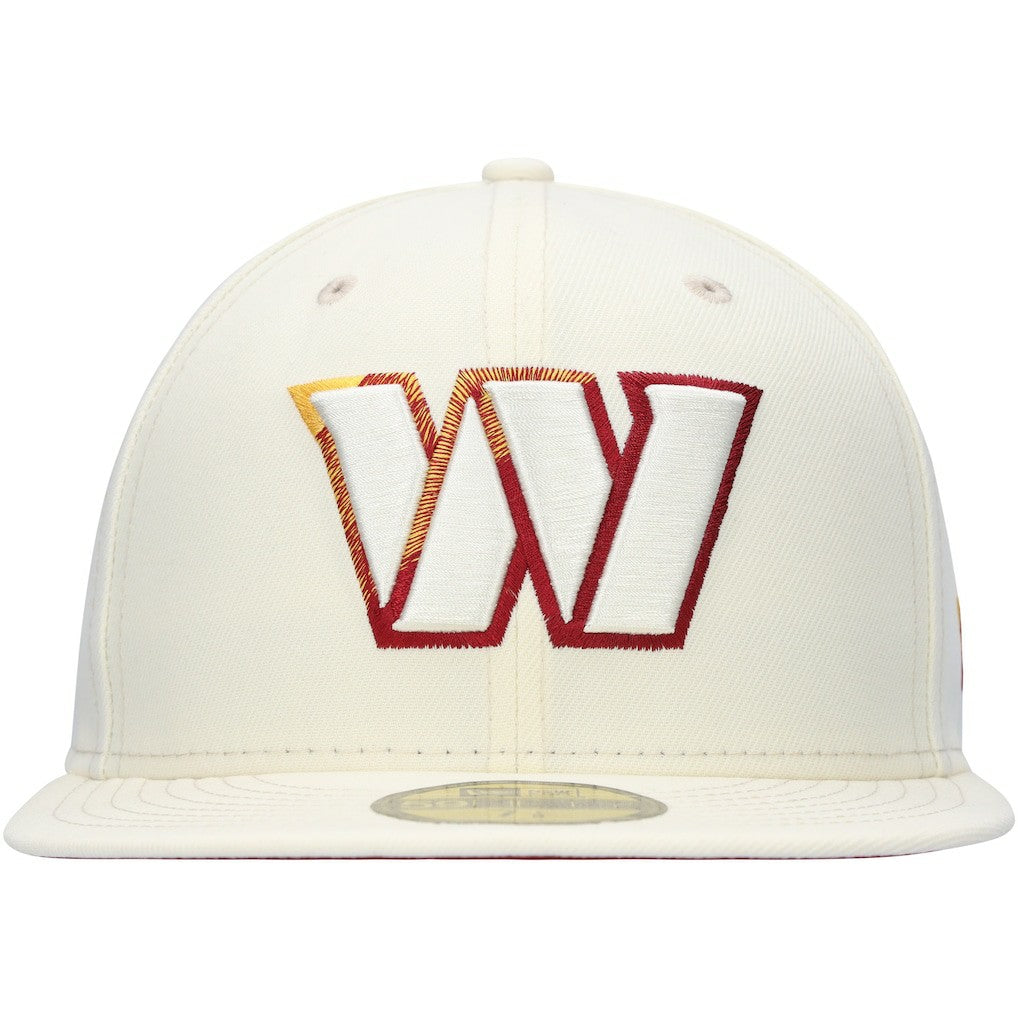 Washington Commanders New Era Chrome Color Dim 59FIFTY Fitted Hat - Cream sale
