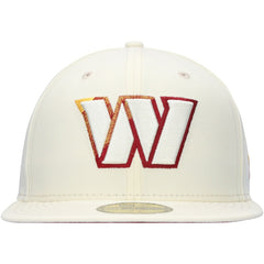Washington Commanders New Era Chrome Color Dim 59FIFTY Fitted Hat - Cream sale