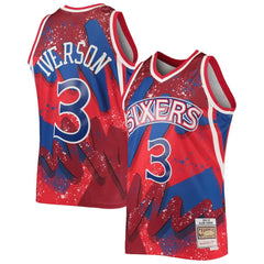 Allen Iverson Philadelphia 76ers Hardwood Classics 1996/97 Hyper Hoops Swingman Jersey - Red | Mitchell & Ness on sale