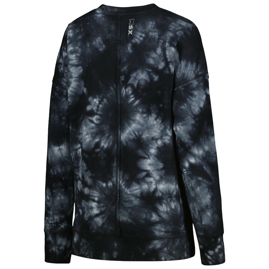 Green Bay Packers MSX by Michael Strahan Women's Bailey Tie-Dye Tri-Blend Pullover Sweatshirt - Black discount