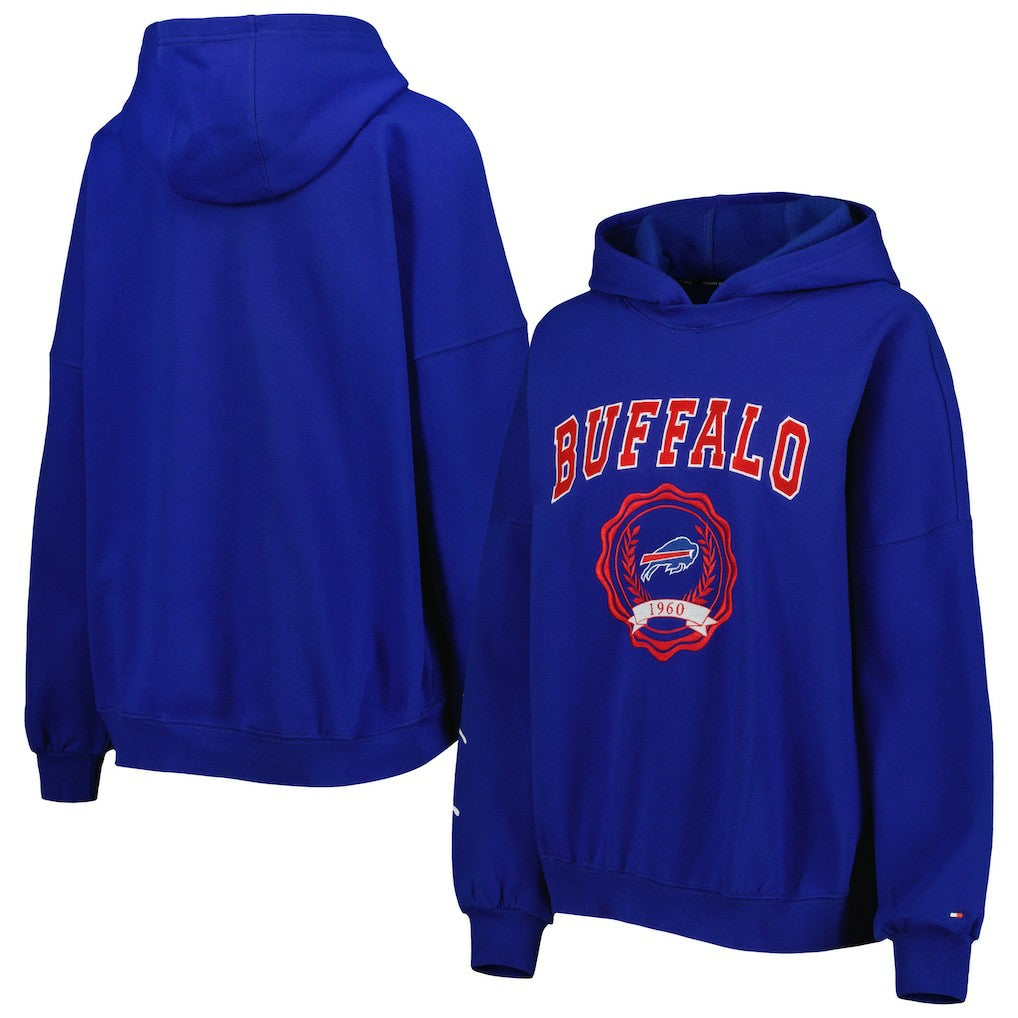 Buffalo Bills Tommy Hilfiger Women's Becca Drop Shoulder Pullover Hoodie - Royal cheap