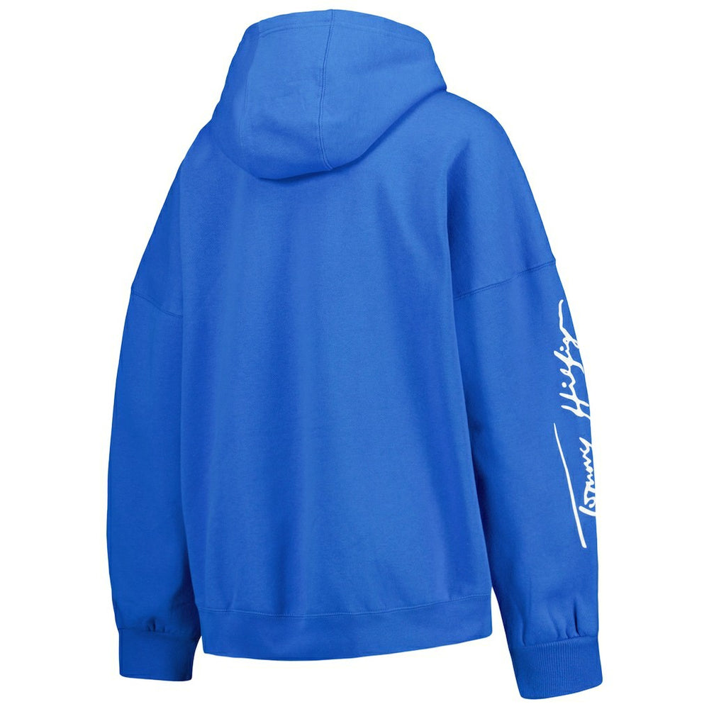 Los Angeles Chargers Tommy Hilfiger Women's Becca Drop Shoulder Pullover Hoodie - Powder Blue on sale