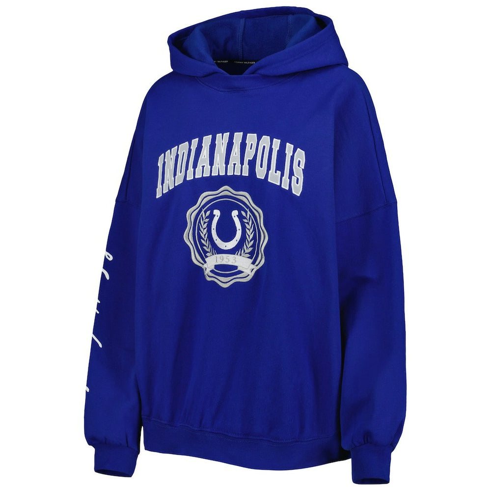 Indianapolis Colts Tommy Hilfiger Women's Becca Drop Shoulder Pullover Hoodie - Royal cheap