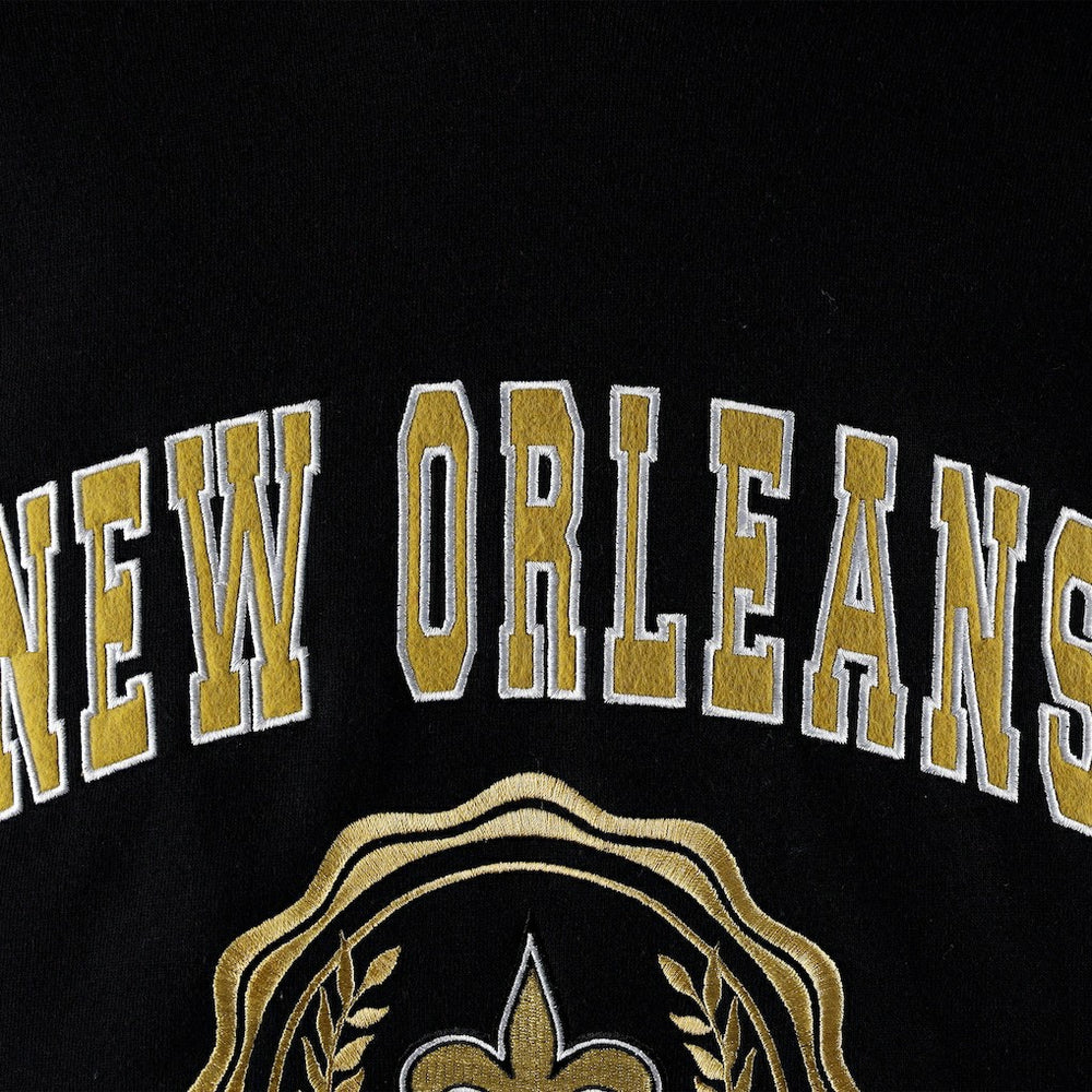 New Orleans Saints Tommy Hilfiger Women's Becca Drop Shoulder Pullover Hoodie - Black for sale