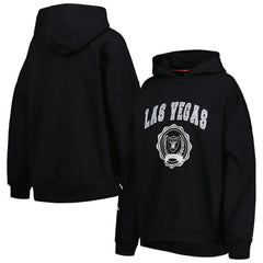 Las Vegas Raiders Tommy Hilfiger Women's Becca Drop Shoulder Pullover Hoodie - Black cheap