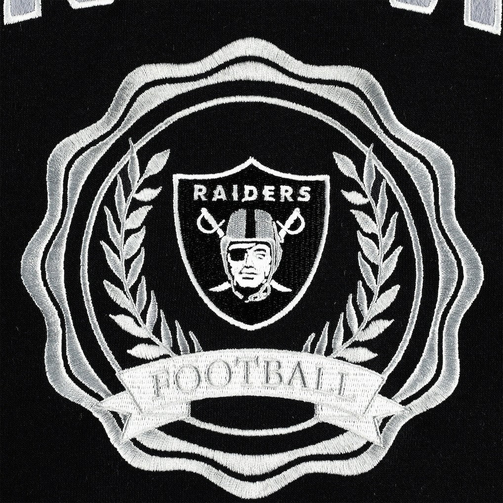Las Vegas Raiders Tommy Hilfiger Women's Becca Drop Shoulder Pullover Hoodie - Black cheap
