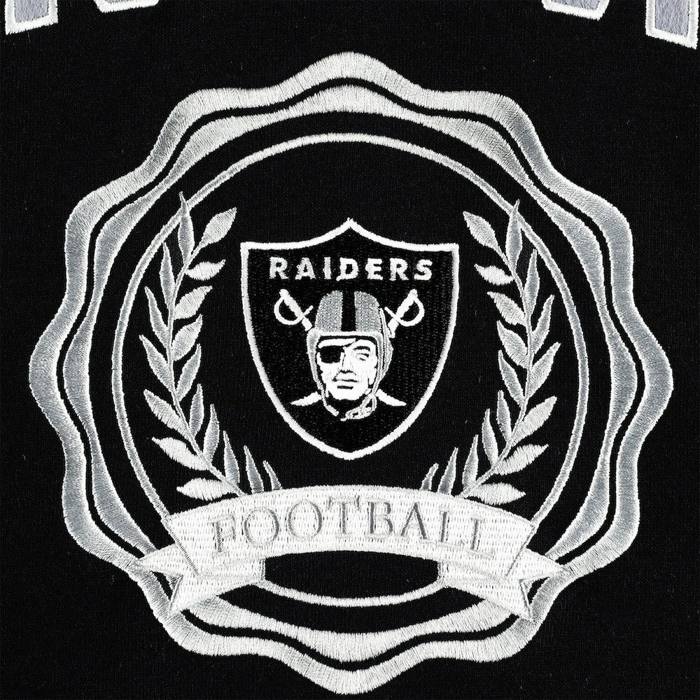 Las Vegas Raiders Tommy Hilfiger Women's Becca Drop Shoulder Pullover Hoodie - Black cheap