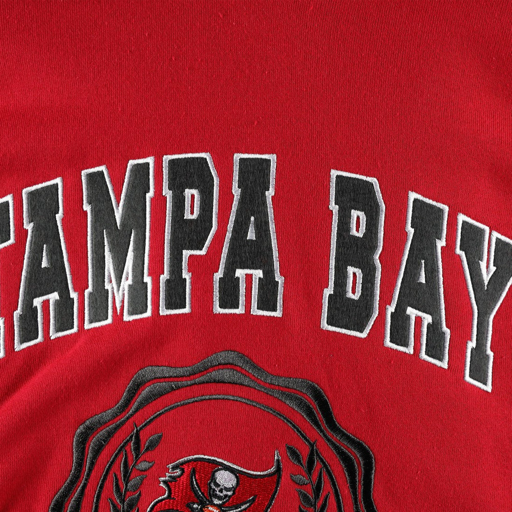 Tampa Bay Buccaneers Tommy Hilfiger Women's Becca Drop Shoulder Pullover Hoodie - Red on sale
