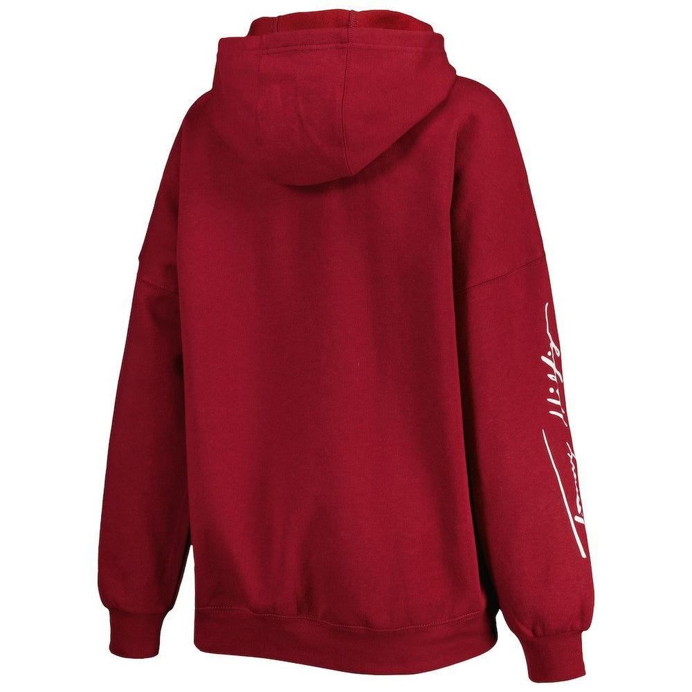 Washington Commanders Tommy Hilfiger Women's Becca Drop Shoulder Pullover Hoodie - Burgundy cheap