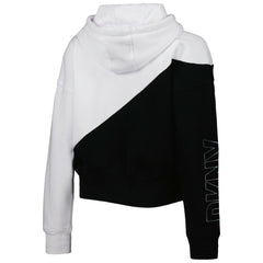 New Orleans Saints DKNY Sport Women's Bobbi Color Blocked Pullover Hoodie - White/Black outlet