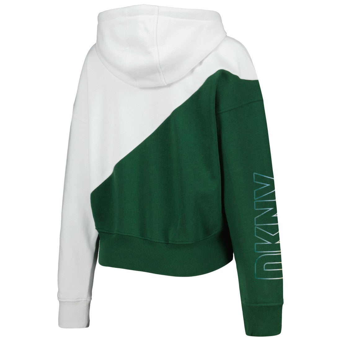 Green Bay Packers DKNY Sport Women's Bobbi Color Blocked Pullover Hoodie - White/Green cheap