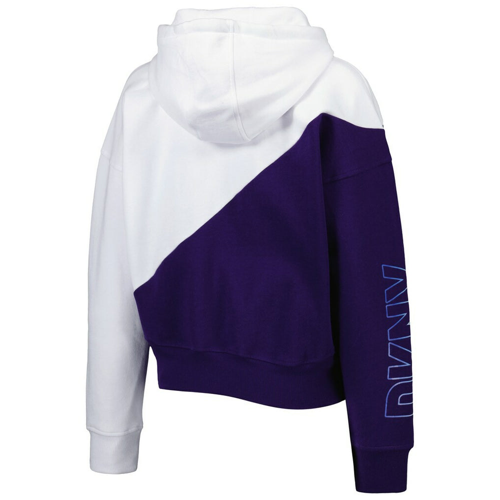 Baltimore Ravens DKNY Sport Women's Bobbi Color Blocked Pullover Hoodie - White/Purple sale