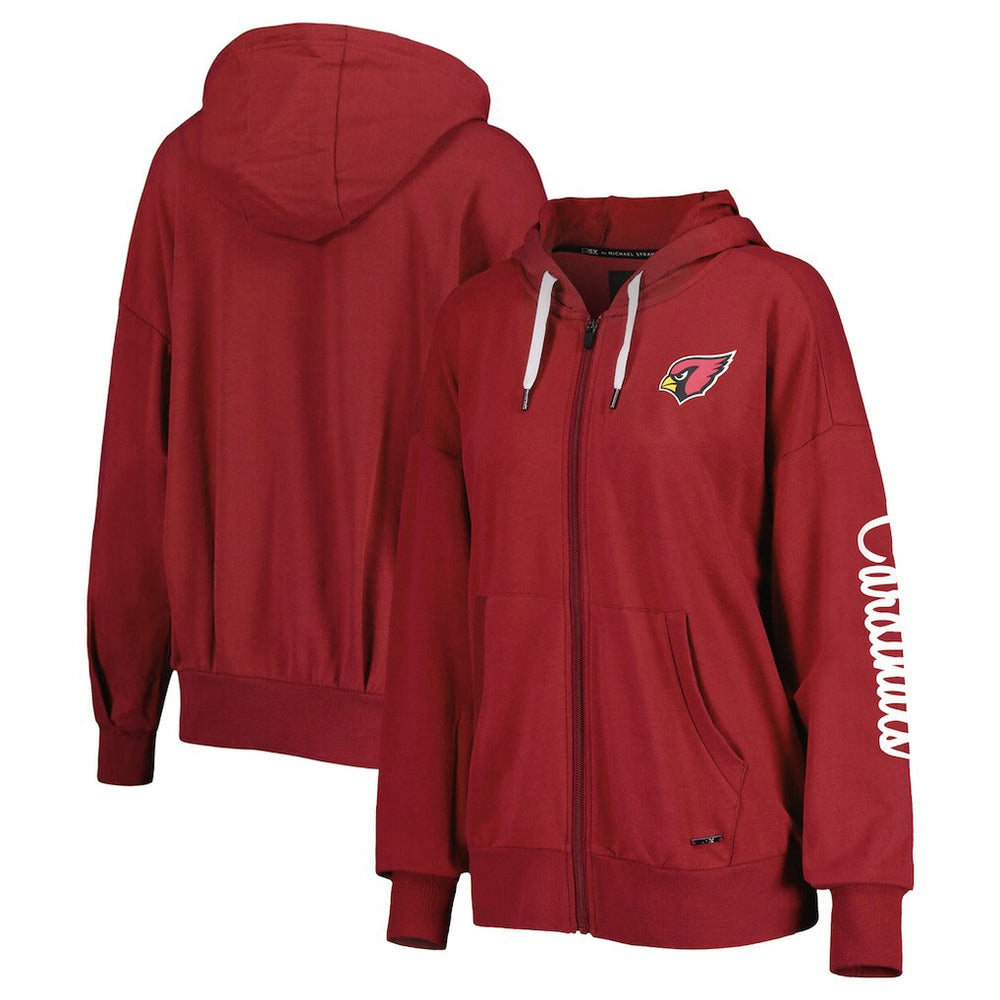Arizona Cardinals MSX by Michael Strahan Women's Emerson Lightweight Full-Zip Hoodie - Cardinal outlet
