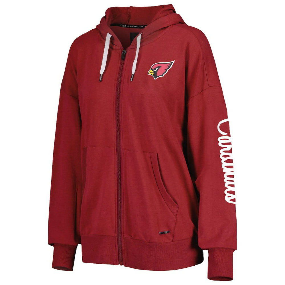 Arizona Cardinals MSX by Michael Strahan Women's Emerson Lightweight Full-Zip Hoodie - Cardinal outlet