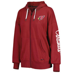 Arizona Cardinals MSX by Michael Strahan Women's Emerson Lightweight Full-Zip Hoodie - Cardinal outlet