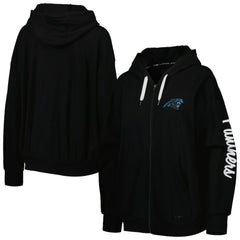 Carolina Panthers MSX by Michael Strahan Women's Emerson Lightweight Full-Zip Hoodie - Black for sale