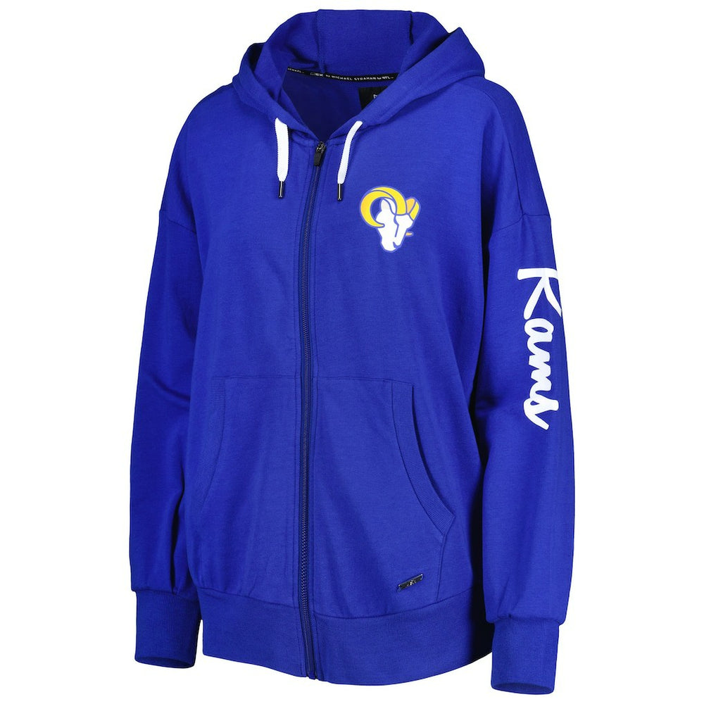 Los Angeles Rams MSX by Michael Strahan Women's Emerson Lightweight Full-Zip Hoodie - Royal sale