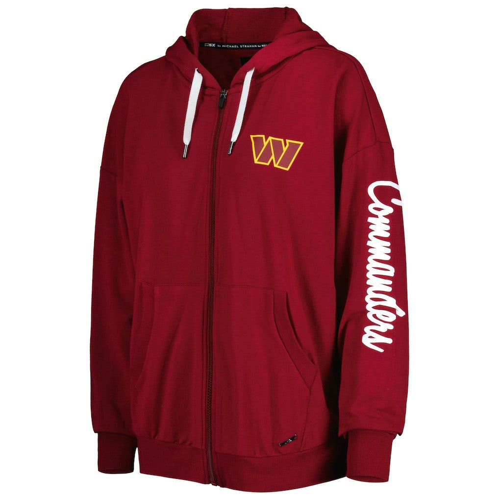 Washington Commanders MSX by Michael Strahan Women's Emerson Lightweight Full-Zip Hoodie - Burgundy discount
